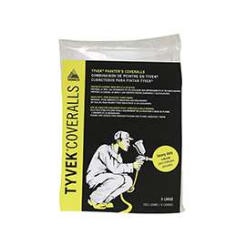 Trimaco 14124 Professional Painter's Coveralls, 2XL, Zipper Closure, Tyvek, White