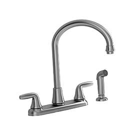 American Standard Jocelyn 9316.451.075 Kitchen Faucet with Side Spray, 2-Faucet Handle, Brass, Stainless Steel