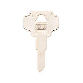 HY-KO 11010BN1 Key Blank, Brass, Nickel, For: Bargman Cabinet, House Locks and Padlocks
