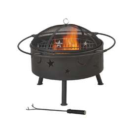 Seasonal Trends FT-112 Fire Pit, 32 in OAW, 32 in OAD, 23-1/2 in OAH, Round, Wood Ignition, 200 cu-in Heating