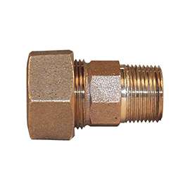 Legend T-4350NL Series 313-145NL Pipe Coupling, 1 in, Compression x MNPT, Bronze, 100 psi Pressure