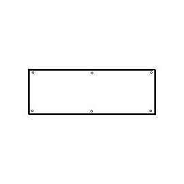 Schlage SC8400B619 6X30 Kick Plate, 30 in L, 6 in W, Brass, Satin Nickel