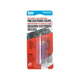 Oatey 53023 Rosin Core Solder, 0.8 oz Carded, Solid, Silver, 361 to 375 deg F Melting Point