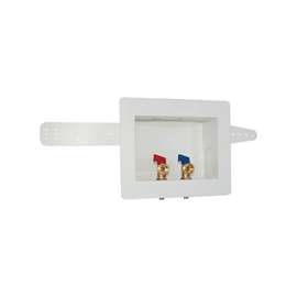 EASTMAN 60245 Washing Machine Outlet Box, 1/2, 3/4 in Connection, Brass