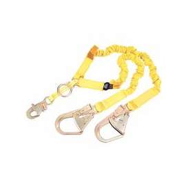 ShockWave2 100% Shock Absorbing Lanyard, 6 ft, D-Ring, Self-Locking Snap, 2 Legs