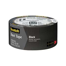 Scotch 3920-BK Duct Tape, 20 yd L, 1.88 in W, Black