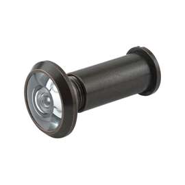 Defender Security U 10313 Door Viewer, 180 deg Viewing, 1-3/8 to 2-1/8 in Thick Door, Solid Brass, Classic Bronze