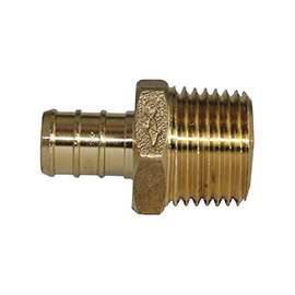 SharkBite UC120LFA Hose to Pipe Adapter, 1/2 in, PEX Barb x MNPT, DZR Brass, 200 psi Pressure