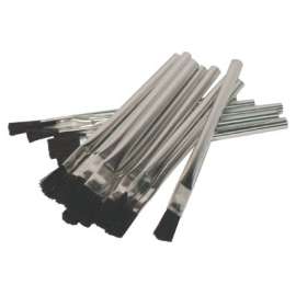 Acid Brushes, 1/4 in Thick x 1/2 in Wide, Horsehair, Tin Handle