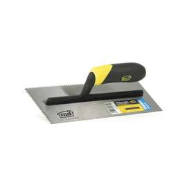 M-D 20061 Tile Installation Trowel, 11 in L, 4-1/2 in W, Flat V Notch, Comfort Grip Handle