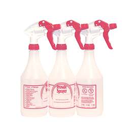 CONTINENTAL COMMERCIAL 902-3RW Trigger Sprayer Bottle, 24 oz Capacity, Plastic, Red/White