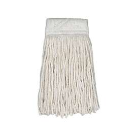 Continental Commercial CHOICE A957024 Non-Bacterial Mop Head, 5 in Headband, Cotton, Natural, For Choice Cut-End Wet Mop