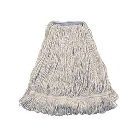 Continental Commercial FastTrack A03512 Looped-End, Non-Bacterial Wet Mop Head, 1-1/4 in Headband, Rayon, Blue/White