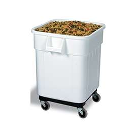 Continental Commercial 9332 Ingredient Bin, 32 gal Capacity, Square, Plastic, White