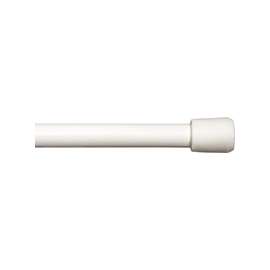 Kenney KN631/1 Spring Tension Rod, 7/16 in Dia, 28 to 48 in L, Metal, White