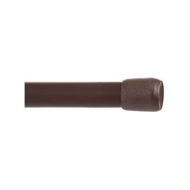 Kenney KN621 Spring Tension Rod, 5/8 in Dia, 48 to 75 in L, Metal, Chocolate