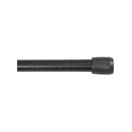 Kenney KN631/5 Spring Tension Rod, 7/16 in Dia, 28 to 48 in L, Metal, Black