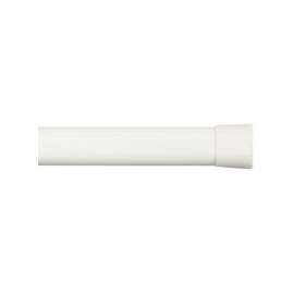 Kenney KN618 Spring Tension Rod, 5/8 in Dia, 48 to 84 in L, Metal, White