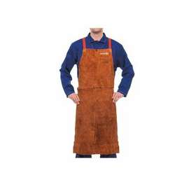 Leather Bib Apron, 24 in x 36 in, Lava Brown