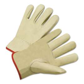 Drivers Gloves, Standard Grain Cowhide, X-Large, Unlined, Tan