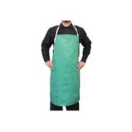 Cotton Sateen Bib Apron w/Protective Leather Patch, 24 in x 42 in, Visual Green