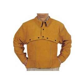 Leather Cape Sleeves, Snaps Closure, X-Large, Golden Brown