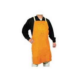 Leather Bib Apron, 24 in x 42 in, Golden Brown