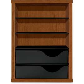 HON Mod Support Pedestal, Left or Right, 3-Drawers: Box/Box/File, Legal/Letter, Traditional Mahogany, 15" x 20" x 28"