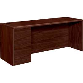 HON 10700 Series "L" Workstation Desk with Three-Quarter Height Pedestal on Left, 66" x 30" x 29.5", Natural Maple