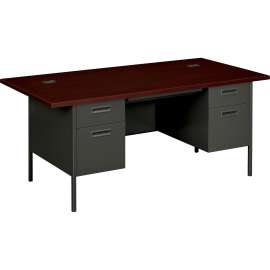 HON Mod Mobile Pedestal, Left or Right, 3-Drawers: Box/Box/File, Legal/Letter, Traditional Mahogany, 15" x 20" x 28"