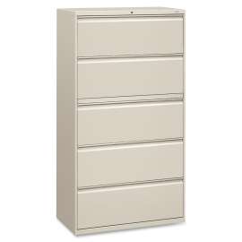 HON Brigade 800 Light Gray 5-drawer Lateral File