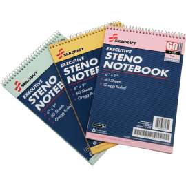 SKILCRAFT 3-Pack Pastel Steno Notebooks