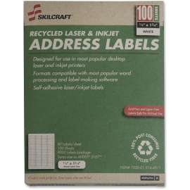 SKILCRAFT Laser/Inkjet Recycled Address Labels
