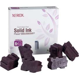 Xerox 108R00747 High-Yield Solid Ink Stick, 2333 Page-Yield, Magenta, 6/Box
