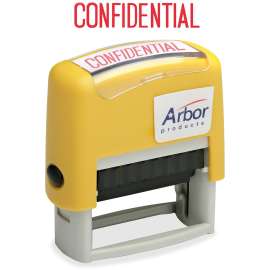SKILCRAFT Pre-inked Red Confidential Stamp