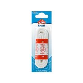 Kiwi 70434 Shoelaces, Round, White, 45 in L