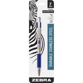 Zebra F-301 Stainless Steel Ballpoint Pens