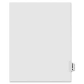 Kleer-Fax Numerical Exhibit Index Dividers
