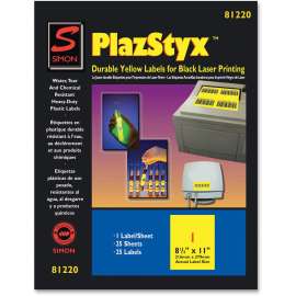 SJ Paper PlazStyx Durable Laser Printing Labels
