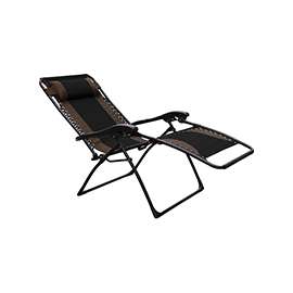 Seasonal Trends Chair Essentials Patio Chair, Extra Large, Black/Tan