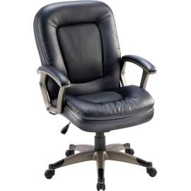 Lorell Bonded Leather Mid-back Chair