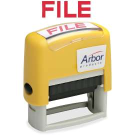 SKILCRAFT Pre-inked Red File Message Stamp