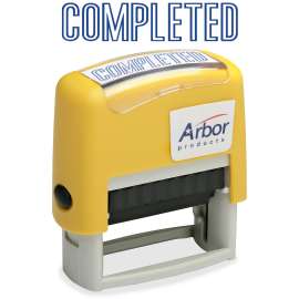 SKILCRAFT Pre-inked Blue Completed Message Stamp