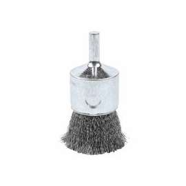 Crimped Wire End Brush, Stainless Steel, 1 in x 0.006 in