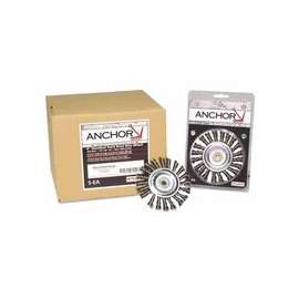 Stringer Bead Wheel Brush, 6 in D x 6 in W, 0.02 in Stainless Steel Wire