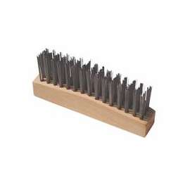 Chipping Hammer Brush, 3 X 15 Rows,Carbon Steel Wire, Straight Wood Handle