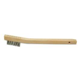 Chipping Hammer Brushes, 3 x 7 Rows, Stainless Steel Wire, Bent Wood Handle