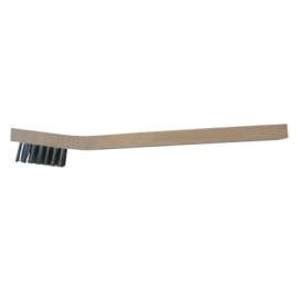 Inspection Brushes, 3 x 7 Rows, Stainless Steel Bristles/Straight Plastic Handle