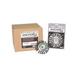 Knot Wheel Brush, 4 in D x 4 in W, .014 in Carbon Steel Wire