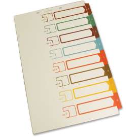 SJ Paper Speedex Legal Size Side Tab TOC Dividers